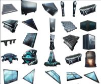 ASA PC XBOX PS PVE TEK&Metal structure -Easy to order Metal ceilings walls pillars foundation Industrial Grinder Forge Vault Refrigerator Vault