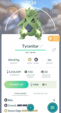 LEVEL 40 PURIFIED TYRANITAR + 3 MOVES UNLOCKED ||| Larvitar Evolution - Pokemon Go Services