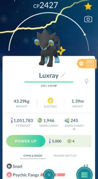 HIGH CP LUXRAY + LEGACY PSYCHIC FANGS ||| Shinx Evolution - Pokemon Go Services