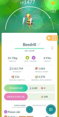 BEEDRILL + 3 MOVES UNLOCKED + LEGACY DRILL RUN ||| Weedle Evolution - Pokemon Go Services