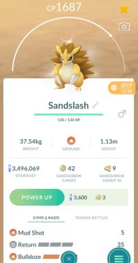 PURIFIED SANDSLASH + 3 MOVES UNLOCKED ||| Sandshrew Evolution - Pokemon Go Services