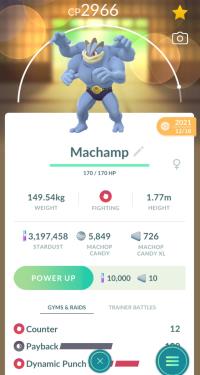 LEVEL 40 MACHAMP + 3 MOVES UNLOCKED + LEGACY PAYBACK ||| Machop Evolution - Pokemon Go Services