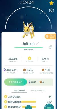HIGH CP JOLTEON + 3 MOVES UNLOCKED + LEGACY ZAP CANNON ||| Eevee Evolution - Pokemon Go Services