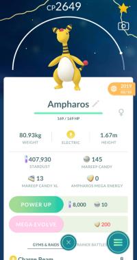 HIGH CP AMPHAROS + 3 MOVES UNLOCKED ||| Mareep Evolution - Pokemon Go Services
