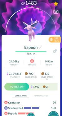 ESPEON + 3 MOVES UNLOCKED + LEGACY SHADOW BALL ||| Eevee Evolution - Pokemon Go Services
