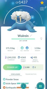 WALREIN + 3 MOVES UNLOCKED + LEGACIES POWDER SNOW & ICICLE SPEAR ||| Spheal Evolution