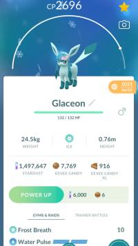 HIGH CP FLOWER CROWN GLACEON + LEGACY WATER PULSE ||| Eevee Evolution - Pokemon Go Services