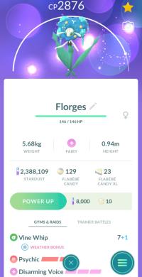 HIGH CP BLUE FLORGES + 3 MOVES UNLOCKED ||| Flabebe Evolution - Pokemon Go Services