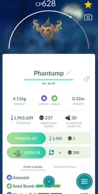 GL PHANTUMP + 3 MOVES UNLOCKED ||| Evolve It Into Trevenant After the Trade With No Cost - Pokemon Go Services