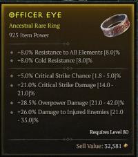 925 BIS 3/4 MAX Critical Strike Chance / MAX Critical Strike Damage / 28.5% Overpower / 26.0% Damage to Injured