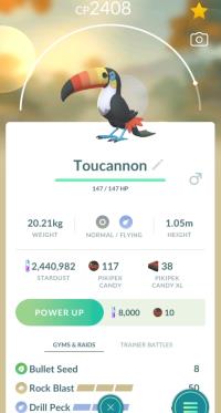 HIGH CP TOUCANNON + 3 MOVES UNLOCKED ||| Pikipek Evolution - Pokemon Go Services