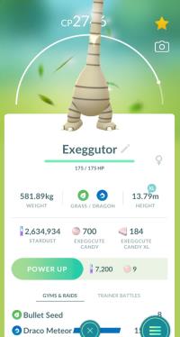 HIGH CP PURIFIED ALOLAN EXEGGUTOR + LEGACY DRACO METEOR ||| Alolan Exeggcute Evolution - Pokemon Go Services