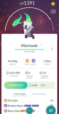 ALOLAN MAROWAK + 3 MOVES UNLOCKED + LEGACY SHADOW BONE ||| Cubone Evolution - Pokemon Go Services