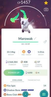 PURIFIED ALOLAN MAROWAK + 3 MOVES UNLOCKED + LEGACY SHADOW BONE ||| Cubone Evolution - Pokemon Go Services