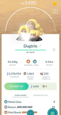 PURIFIED ALOLAN DUGTRIO + 3 MOVES UNLOCKED ||| Alolan Diglett Evolution - Pokemon Go Services