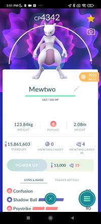 Legendary Mewtwo 4342CP 3xMoves Psystrike + Shadow Ball | Screenshot in description | Trade | TR8
