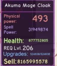 DUNGEON QUEST PURPLE AKUMA MAGE SET HIGH POTS 31.0-31.9 (dm first to know what pots are available)