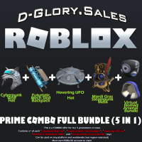ROBLOX - Prime Bundle #1 | 5 in 1 Bundle DLC (Cyberpunk Wolf, Hovering UFO, Mardi Gras Steampunk, Virtual Nomad, Futuristic Mech Sled)