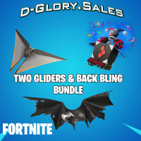 Fortnite - Two Gliders & Back Bling Bundle DLC Keys (Batman Zero Wing / Deathstroke Destroyer / Harley's Revenge)