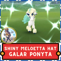 Shiny Meloetta Hat Galarian Ponyta Trading Within 8 Hours- Rare Shiny Special Trade - Please Read Description First