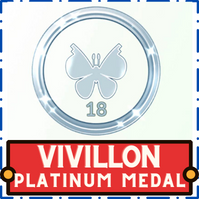 Platinum Vivillon Collector Medal - Collect Vivillon From All Over The World - Bonus Scatterbug with pattern you miss - Please Read Description First