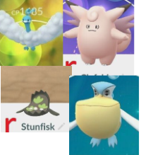 Choose 1 with 3 moves < 1500CP: roserade castform obstagoon sylveon cofagrigus dewgong mandibuzz alomomola kommo-o snorlax trevenant gligar