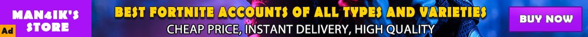 Special Fortnite account offer from man4ik