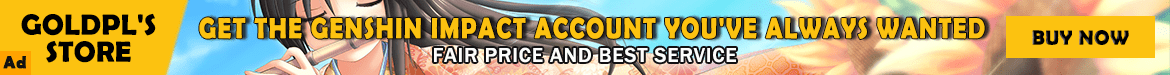 Special Genshin Impact account offer from goldpl