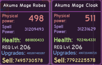 DUNGEON QUEST PURPLE AKUMA MAGE SET HIGH POT 31.2 SET (dm me if you want to buy just one piece, also have 324m mage leg.)